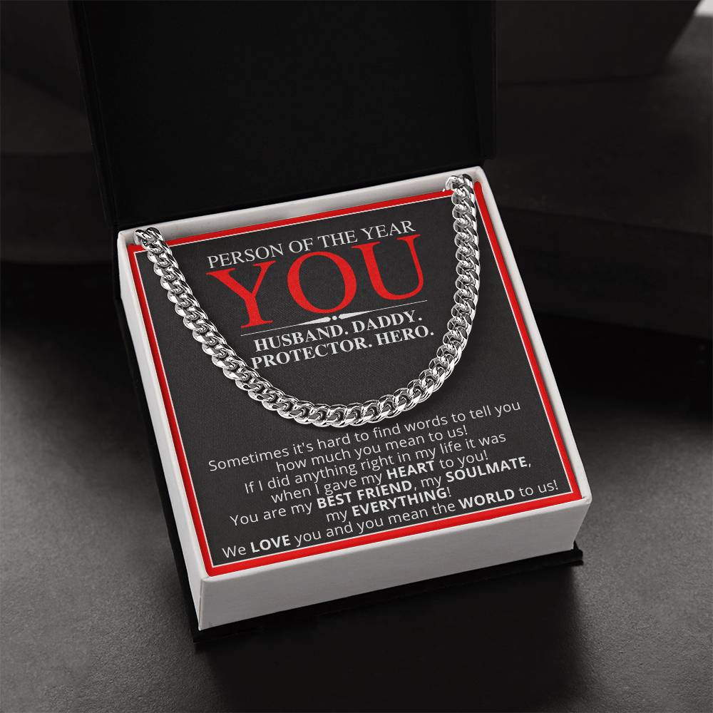 Person Of The Year - Gift For Husband Cuban Link Chain