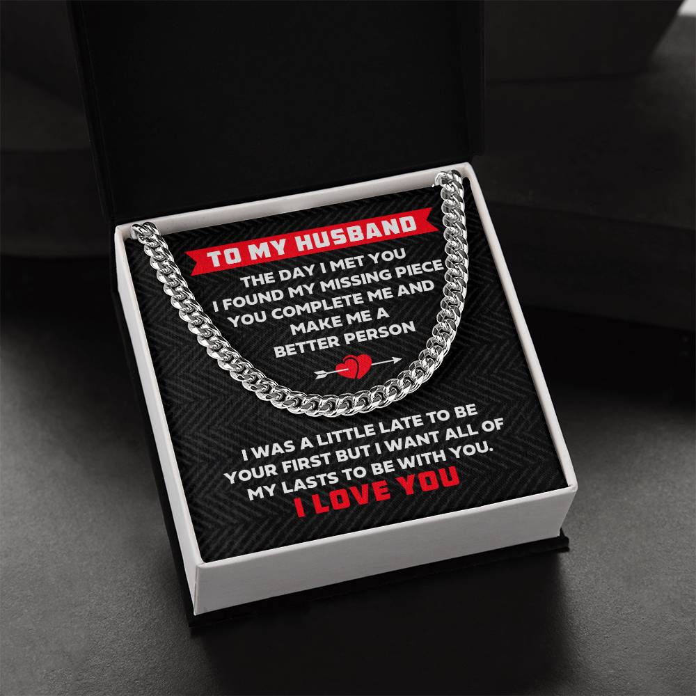 To My Husband - Cuban Link Chain