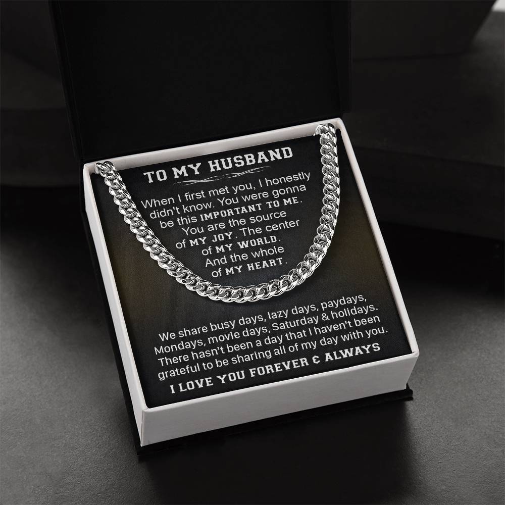 Gift For Husband - Lazy Days - Cuban Link Cuban Link Chain