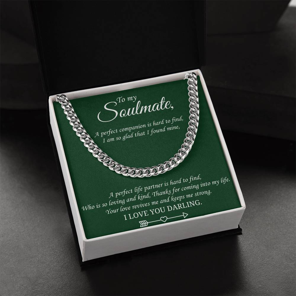 Gift For Boyfriend - Thanks For Coming Into My Life Cuban Link Chain