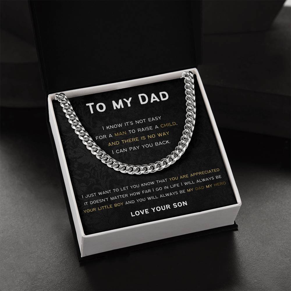 Cuban Link Chain Gift For Dad.