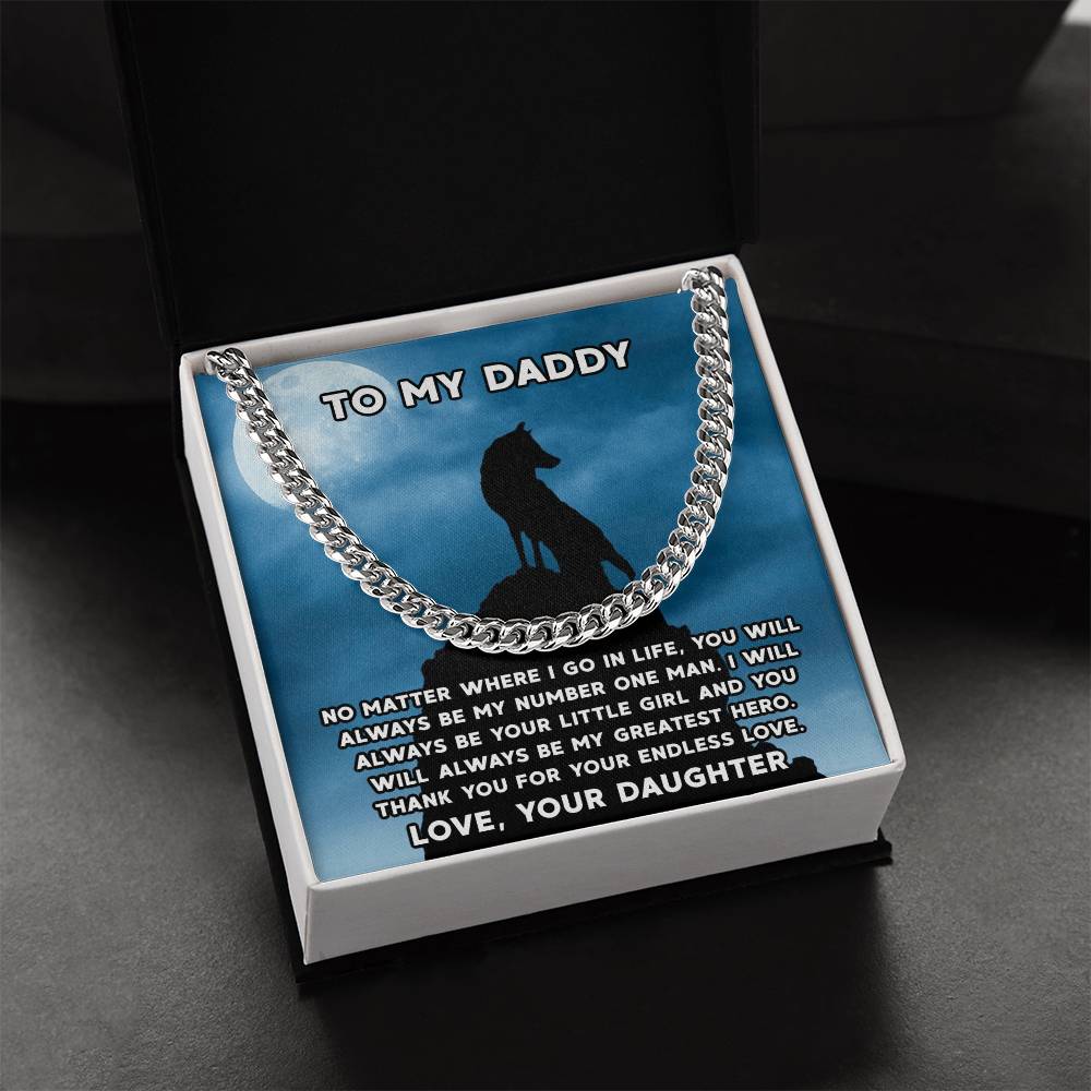 Gifts For Dad From Daughter Silver Cuban Link Chain Fathers Day Gift Dad Birthday Gift For Horse Lover Father Of The B