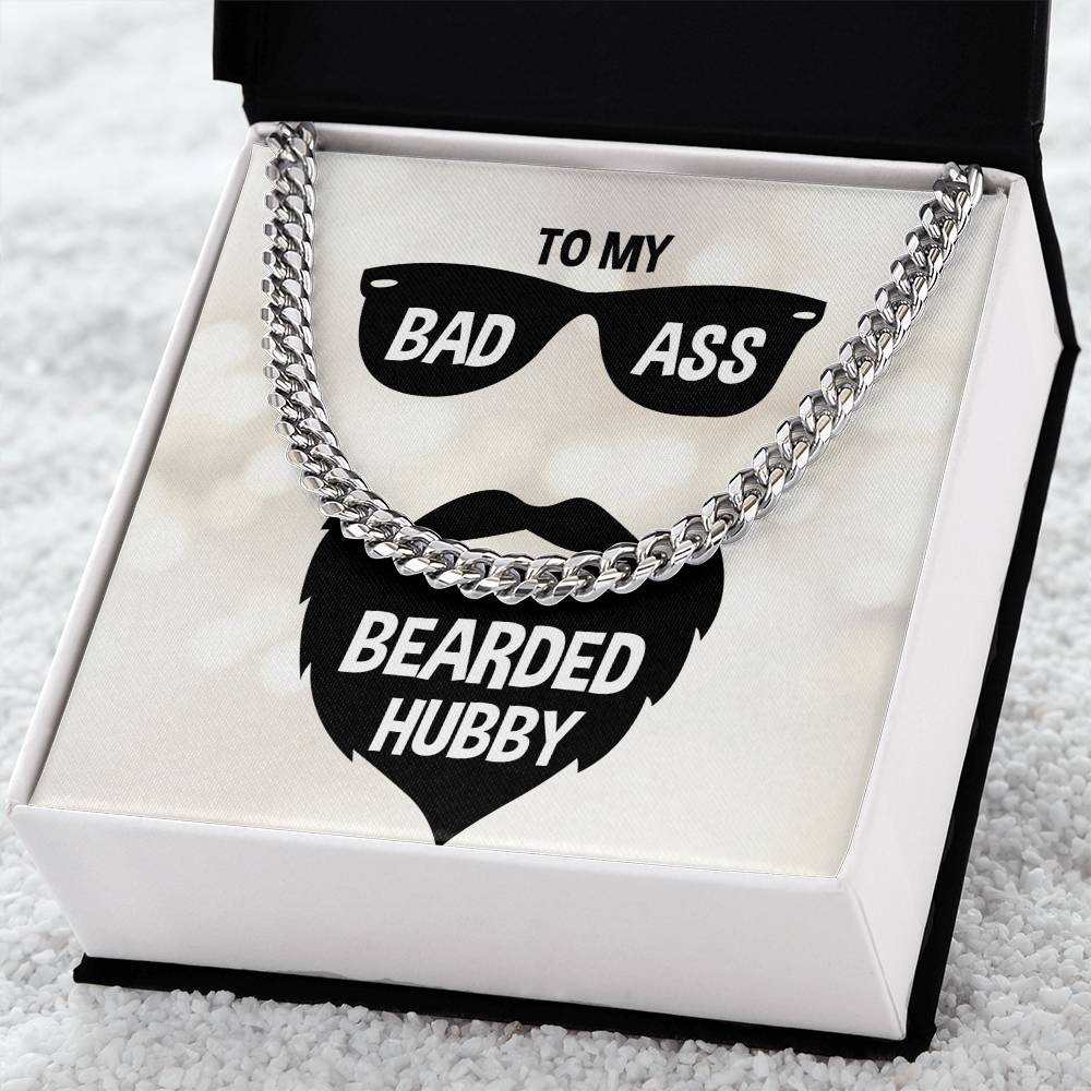 Cuban Link Chain Necklace - Gifts For Him  Gifts For Bearded Hubby Birthday Anniversary