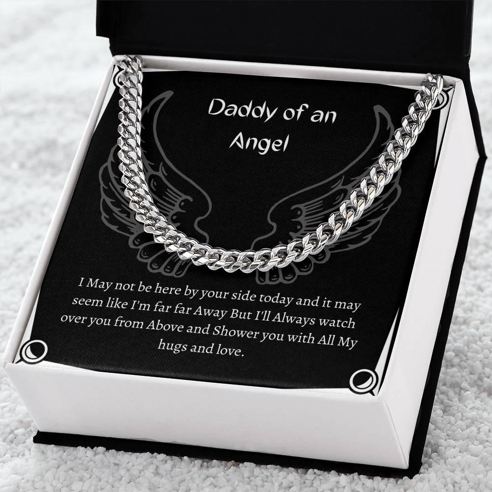 Daddy Of An Angel Cuban Link Chain