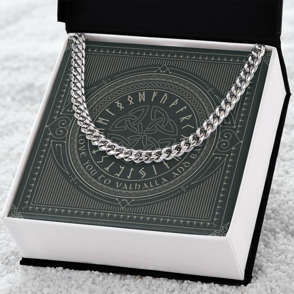 Gift For Boyfriend  Husband Vikings Gift For Him Gift For Him Unique Cuban Link Chain