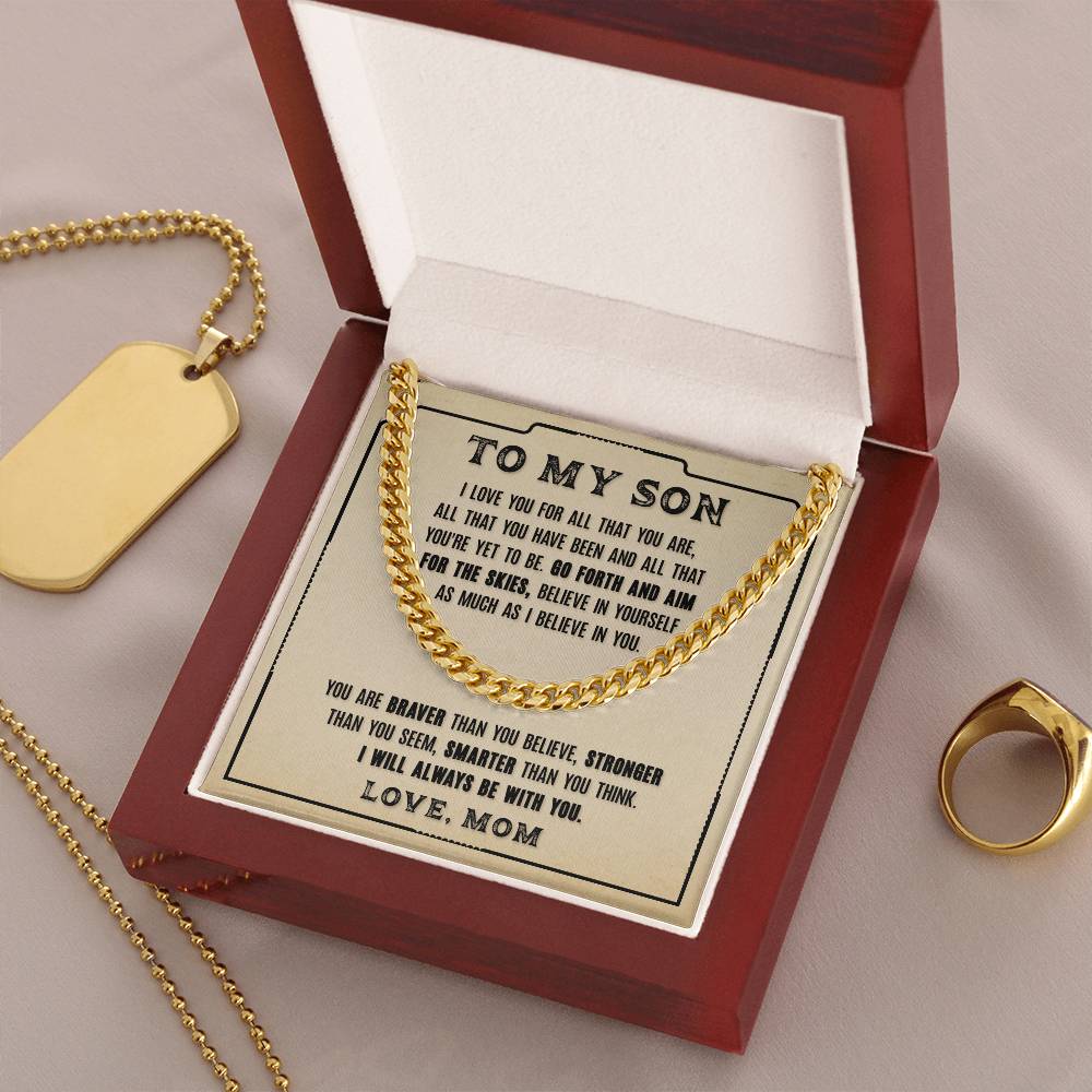 To My Son - Cuban Link Chain Necklace
