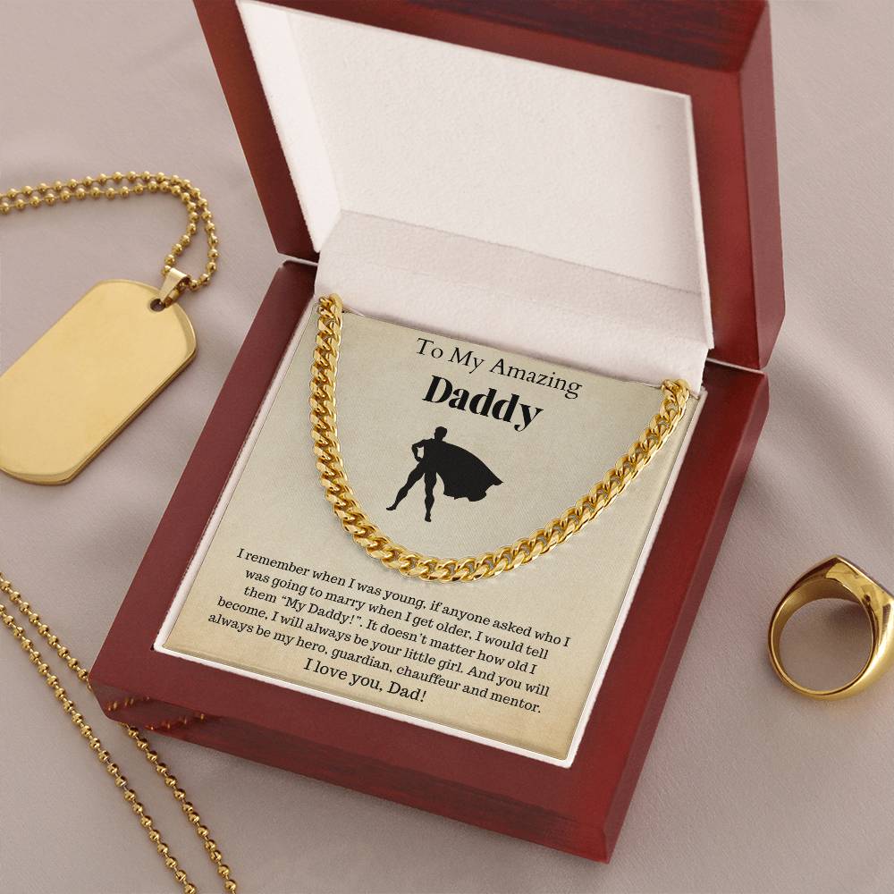 Fathers Day Gift Dad Gift Gifts For Dad Father'S Day Gift For Dad Birthday Gift For Dad I Love You Dad Cuban Link Chain