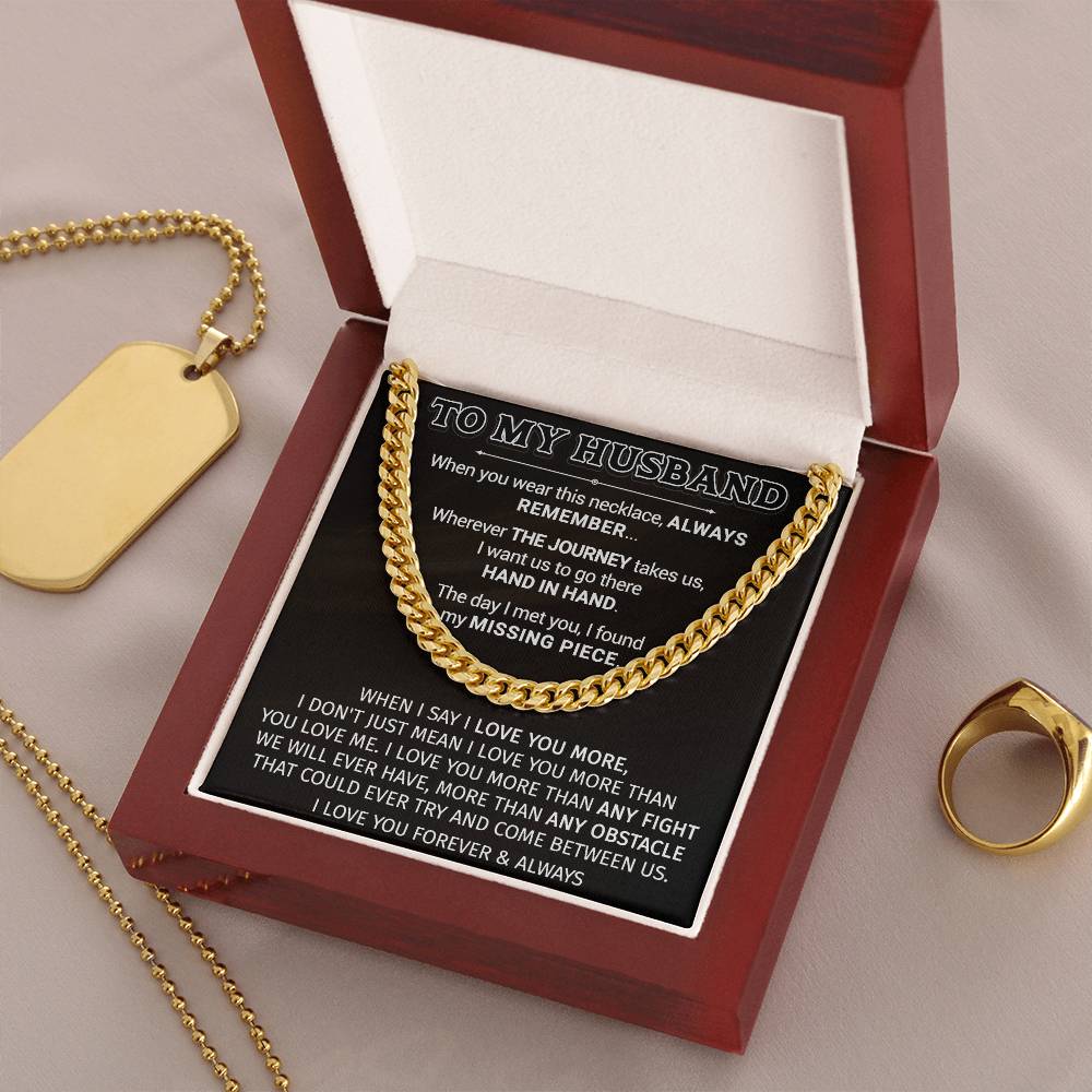 Gift For Husband - Missing Piece - Cuban Link Cuban Link Chain