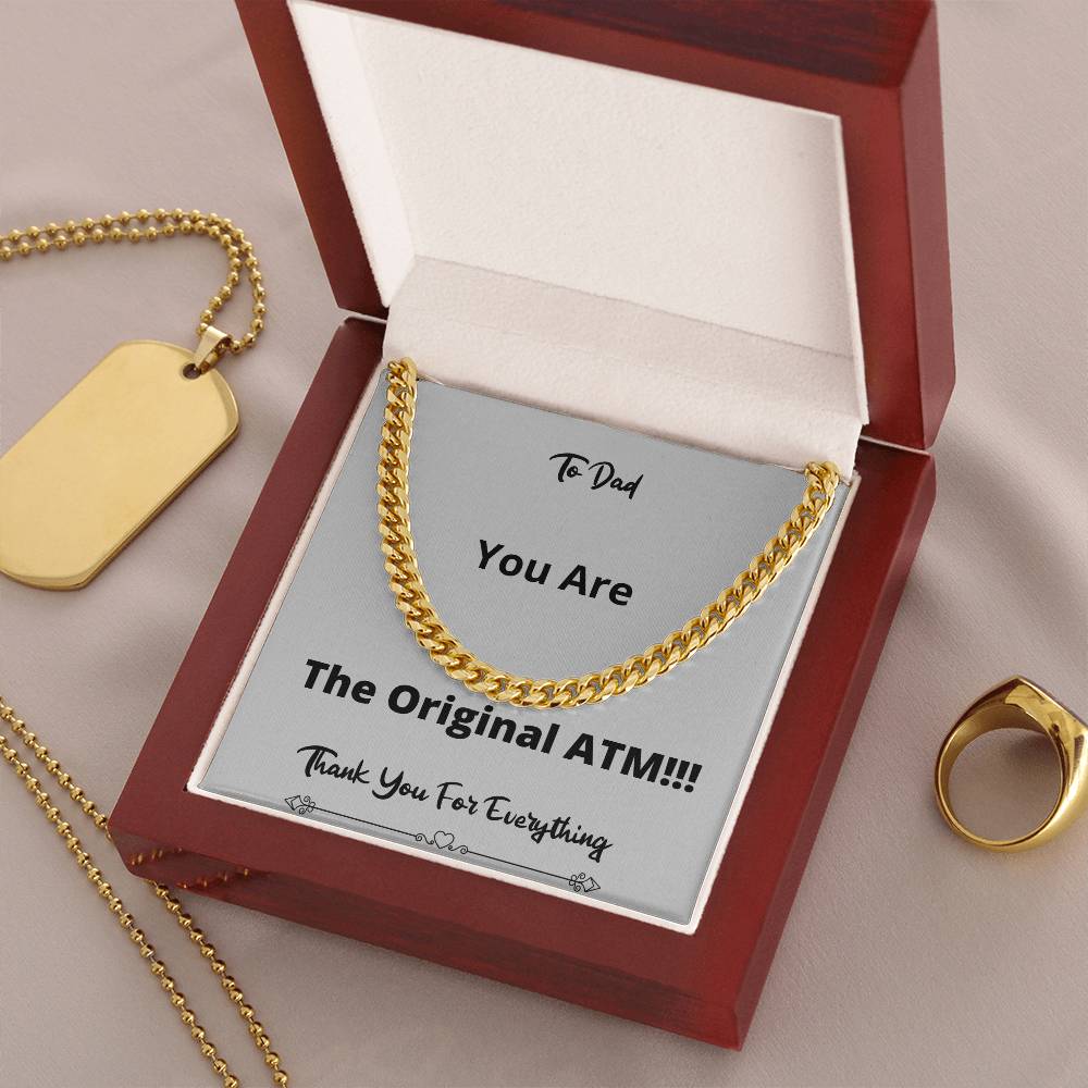 The Original Atm Cuban Chain Necklace Gift For Men Birthday Fathers Day Christmas Present Cuban Link Chain