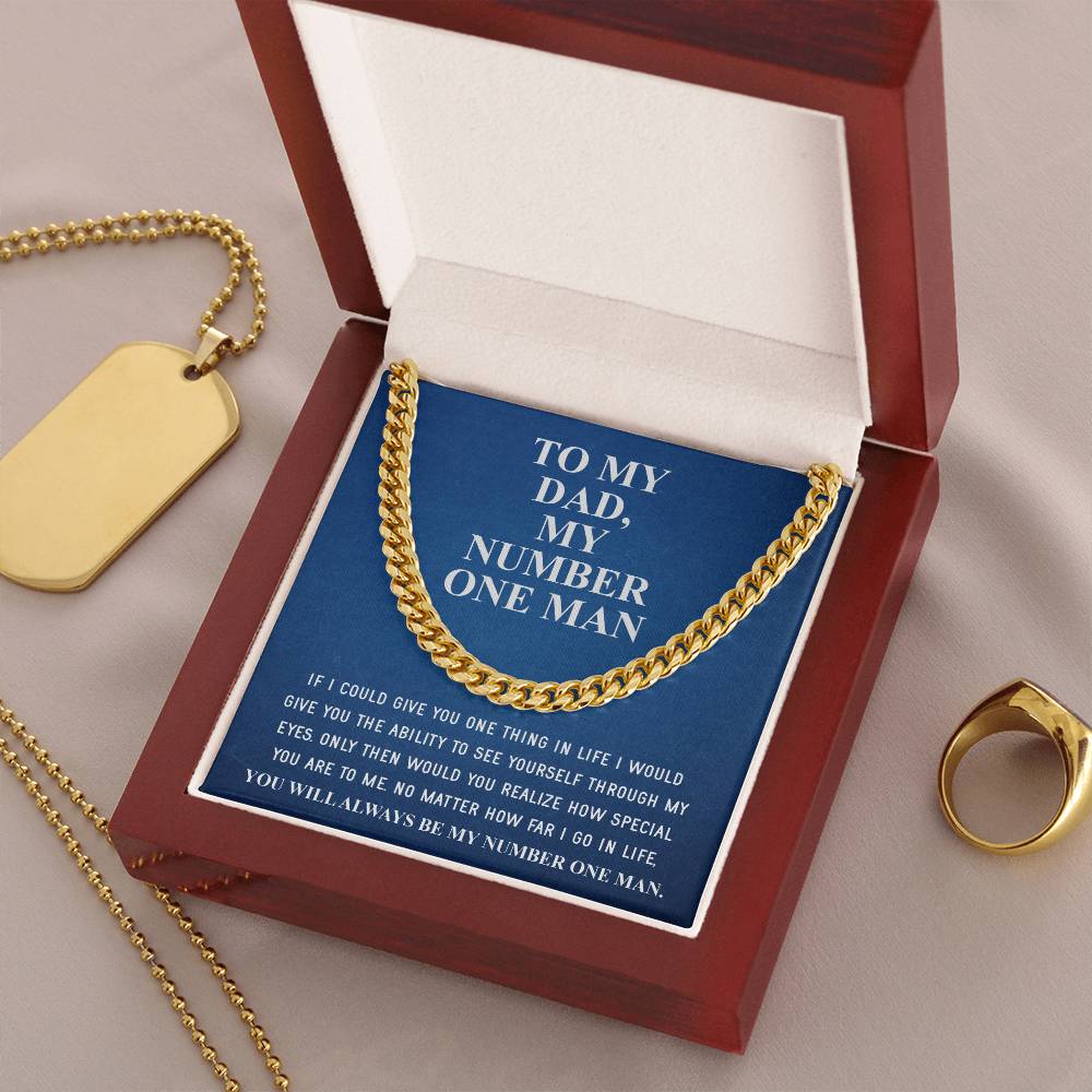 Gifts For Dad From Daughter Fathers Day Gift From Son Silver Cuban Link Chain Dad Birthday Gift Father Of The Bride Fa