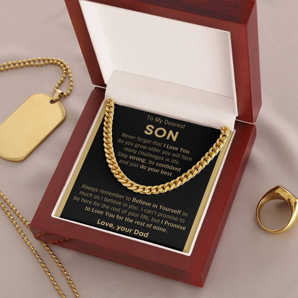 To My Son Just Do Your Best - Cuban Link Chain - Cld9