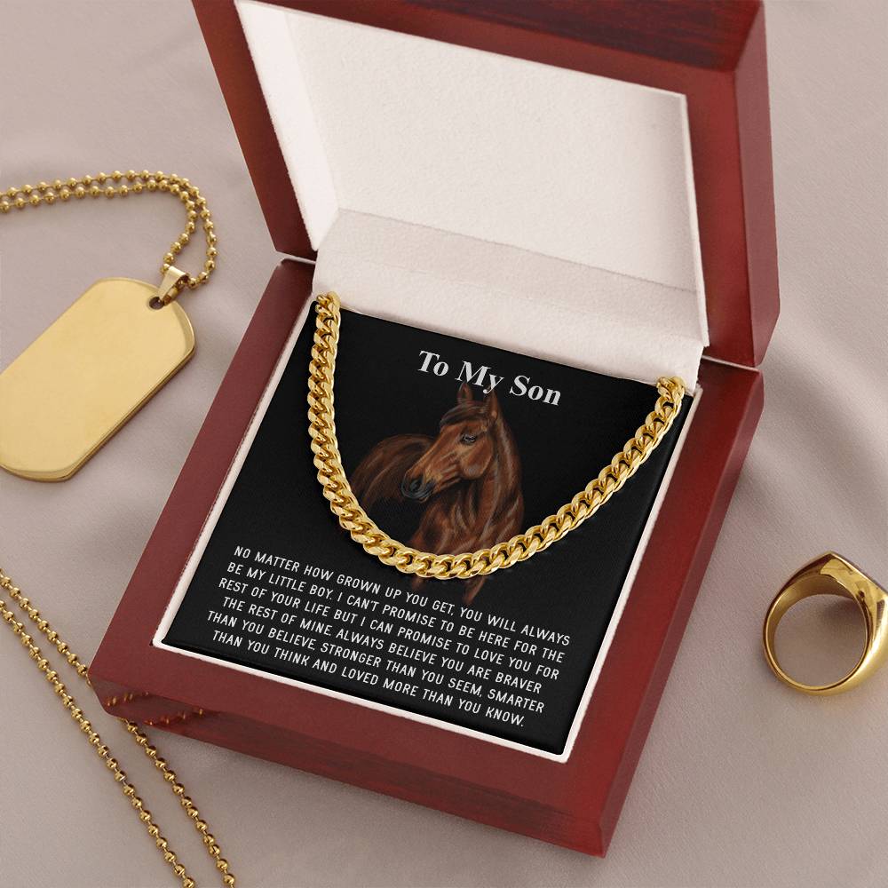To My Son Necklace Gift For Son Son Graduation Graduate Gift Fathers Day Father Son Gift Mens Silver Cuban Link Chain