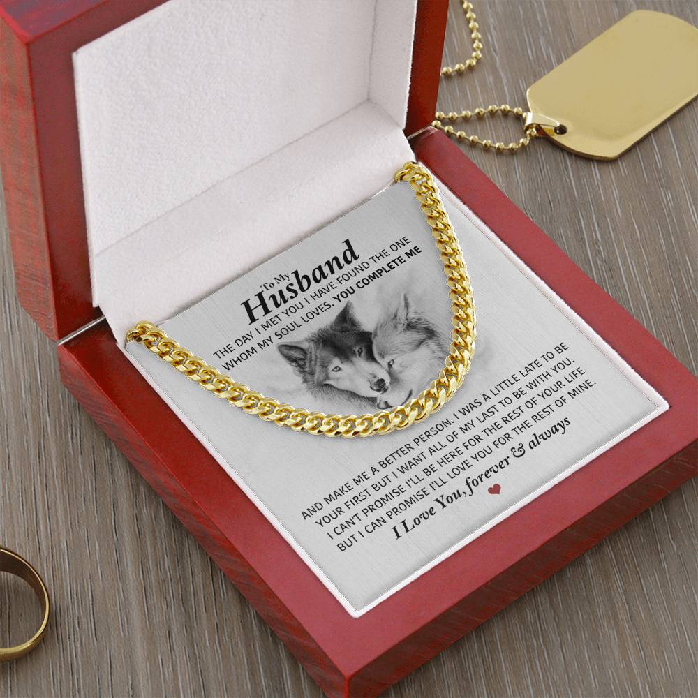 Perfect Gift For Husband Cuban Link Chain