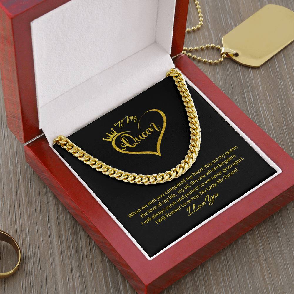 Cuban Link Chain Necklace For A Queen