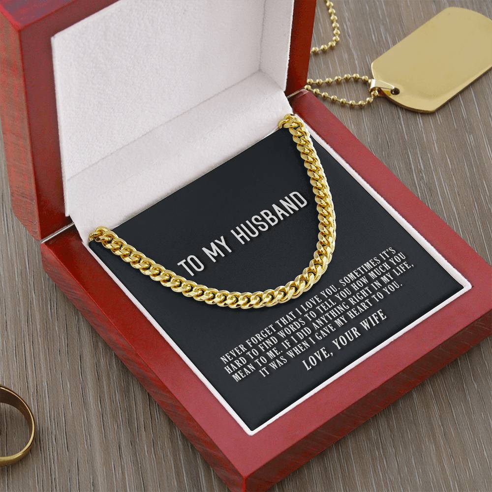 My Heart To You Cuban Link Chain