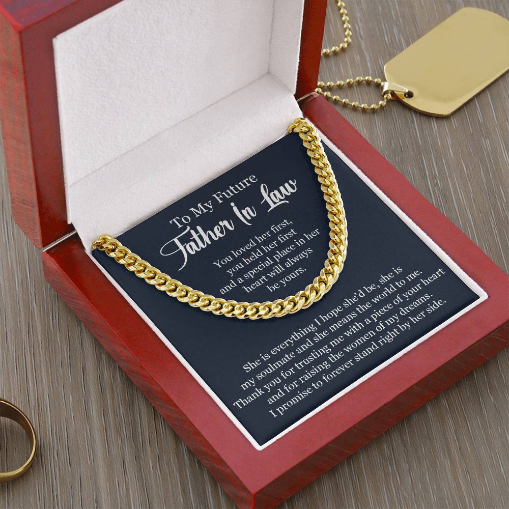 Future Father In Law Necklace Future Father In Law Gift Father Of The Bride Gift Father In Law Gift Groom Cuban Link Chain