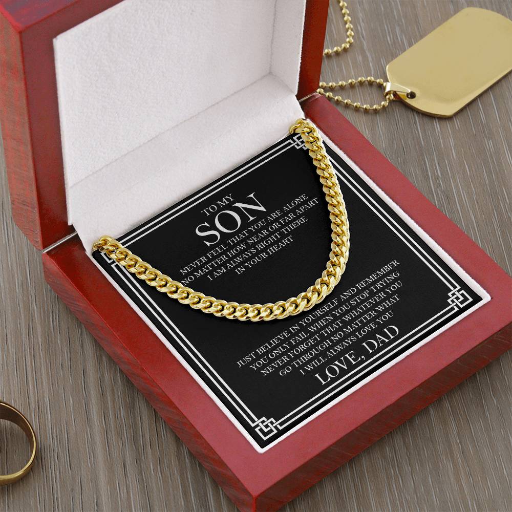 Gift For Son From Dad Son Cuban Link Chain Birthday Gift For Son Graduation Gift For Son
