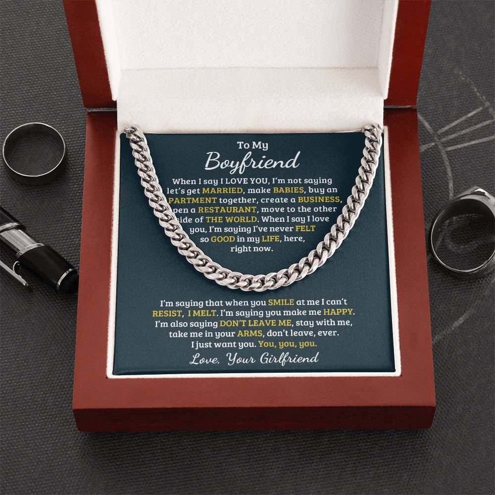 Valentine's Day Gift For Boyfriend Cuban Link Chain