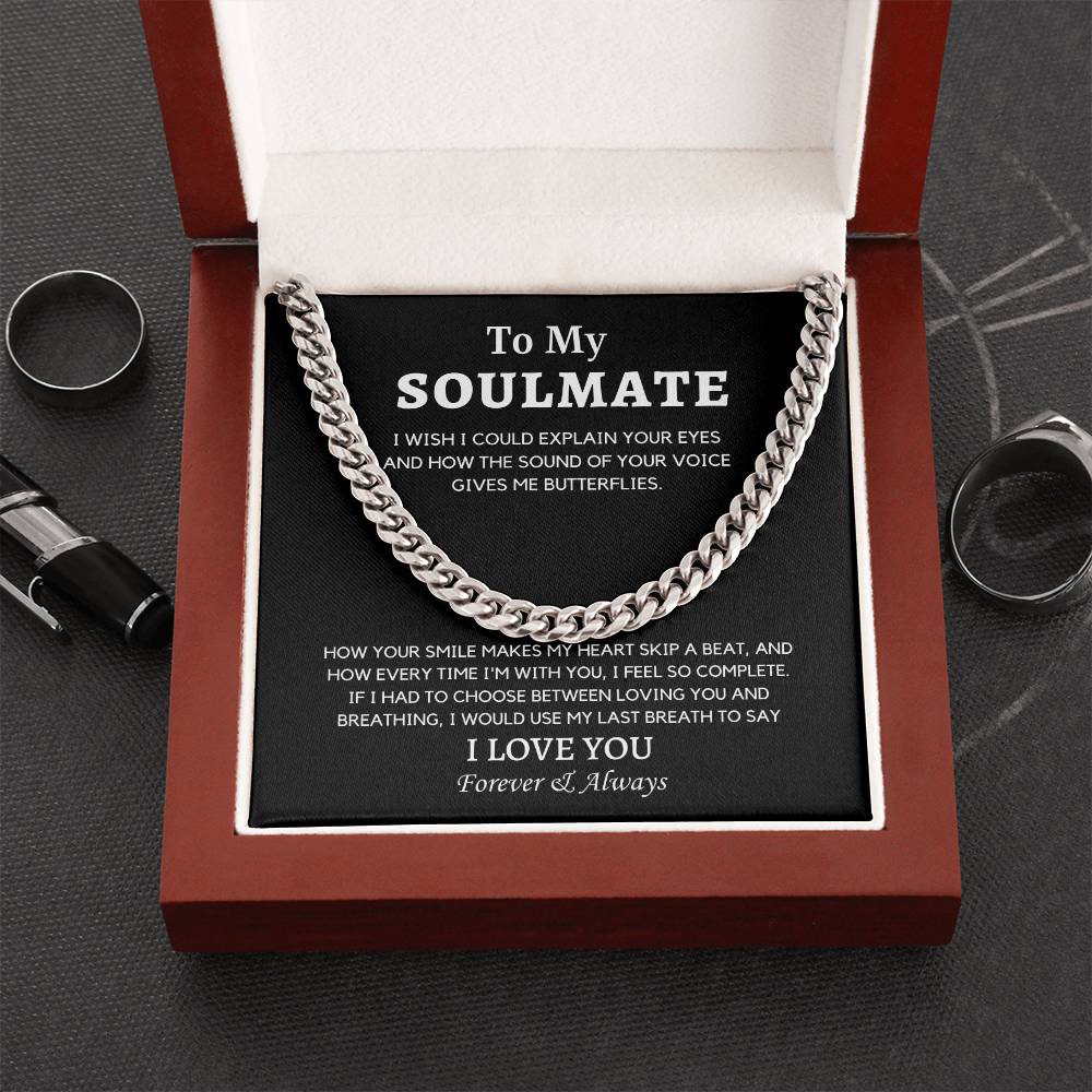 Valentine's Gift For Him - Cuban Link Chain Necklace For Boyfriendhusband - I Wish I Could Explain...