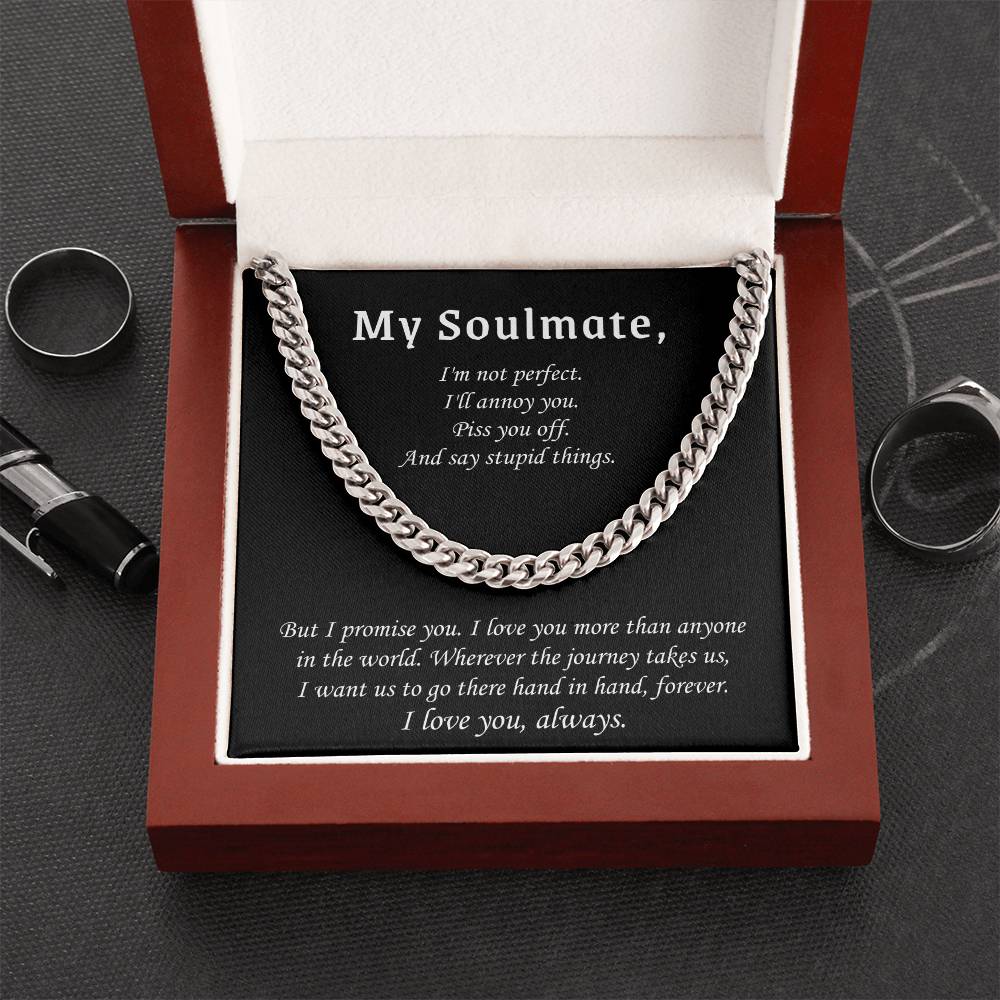 Cuban Link Chain Necklace For Him - I Love You More Than Anyone In The World