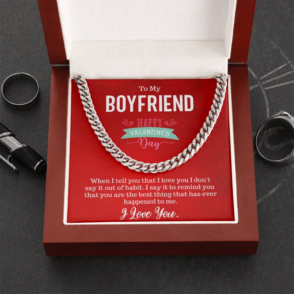 Valentine's Day Gift For Your Boyfriend. Cuban Link Chain