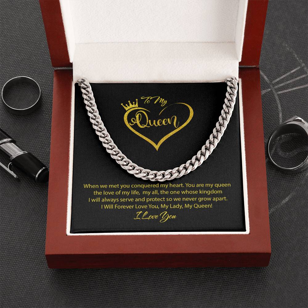Cuban Link Chain Necklace For A Queen