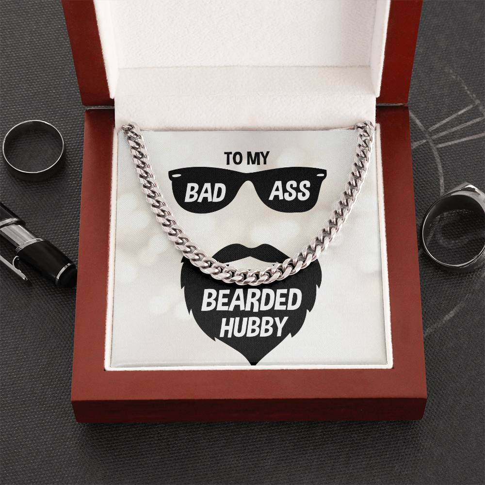 Cuban Link Chain Necklace - Gifts For Him  Gifts For Bearded Hubby Birthday Anniversary