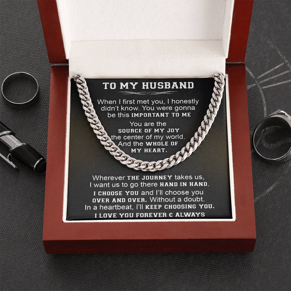 Gift For Husband - Over And Over - Cuban Link Cuban Link Chain