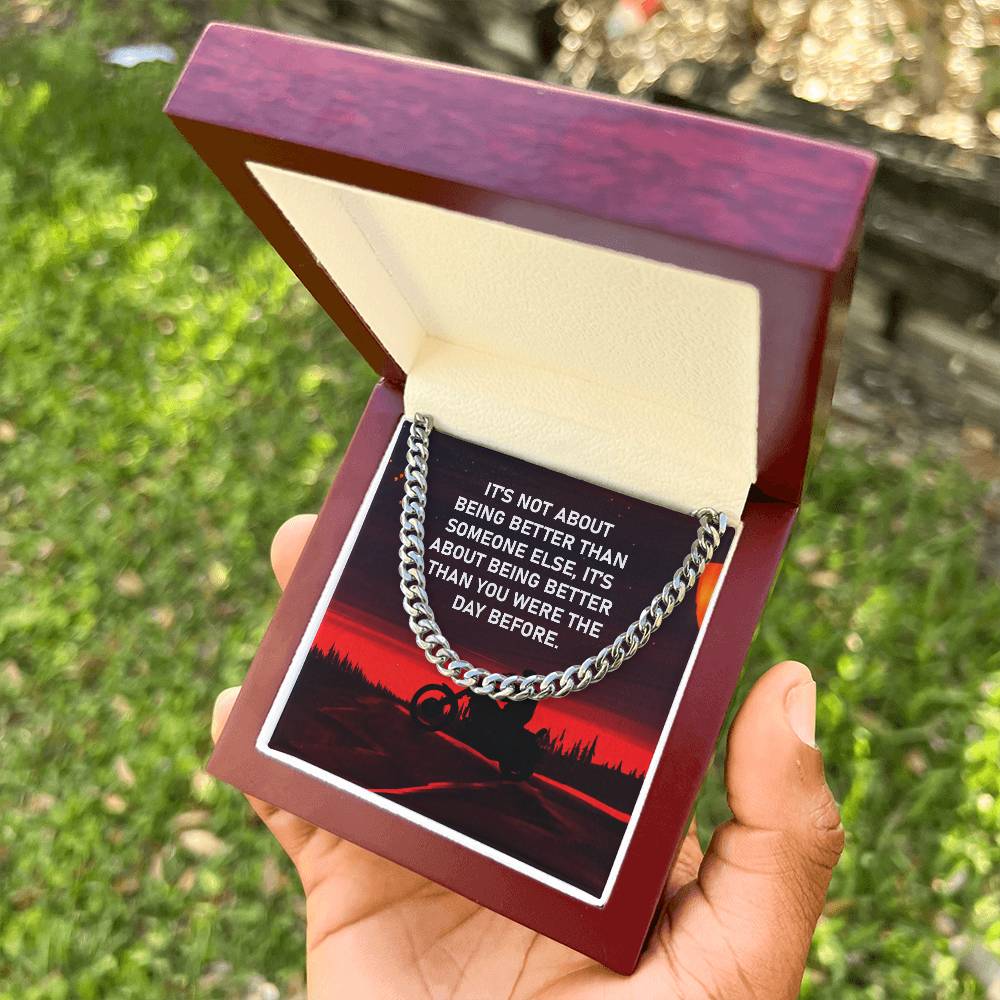 Gift For Bike  - Cuban Link Chain Necklace - Trending Now