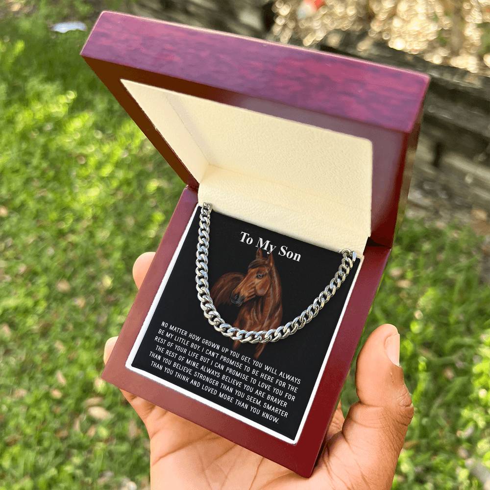 To My Son Necklace Gift For Son Son Graduation Graduate Gift Fathers Day Father Son Gift Mens Silver Cuban Link Chain