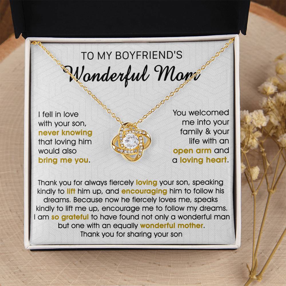Gift For Boyfriend's Mom Bring Welcomed Fiercely Love Knot Necklace Love Knot Necklace