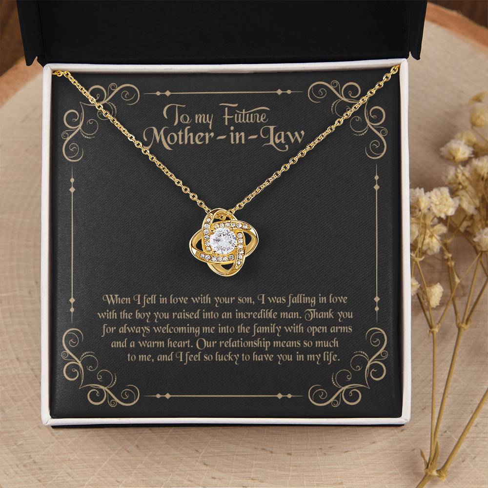 To My Future Mother In Law Love Knot Necklace