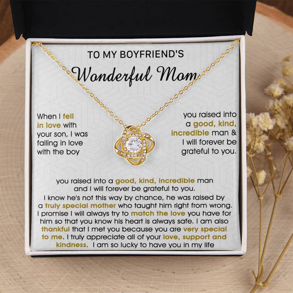 Gift For Boyfriend's Mom - Your Support - Love Knot Love Knot Necklace