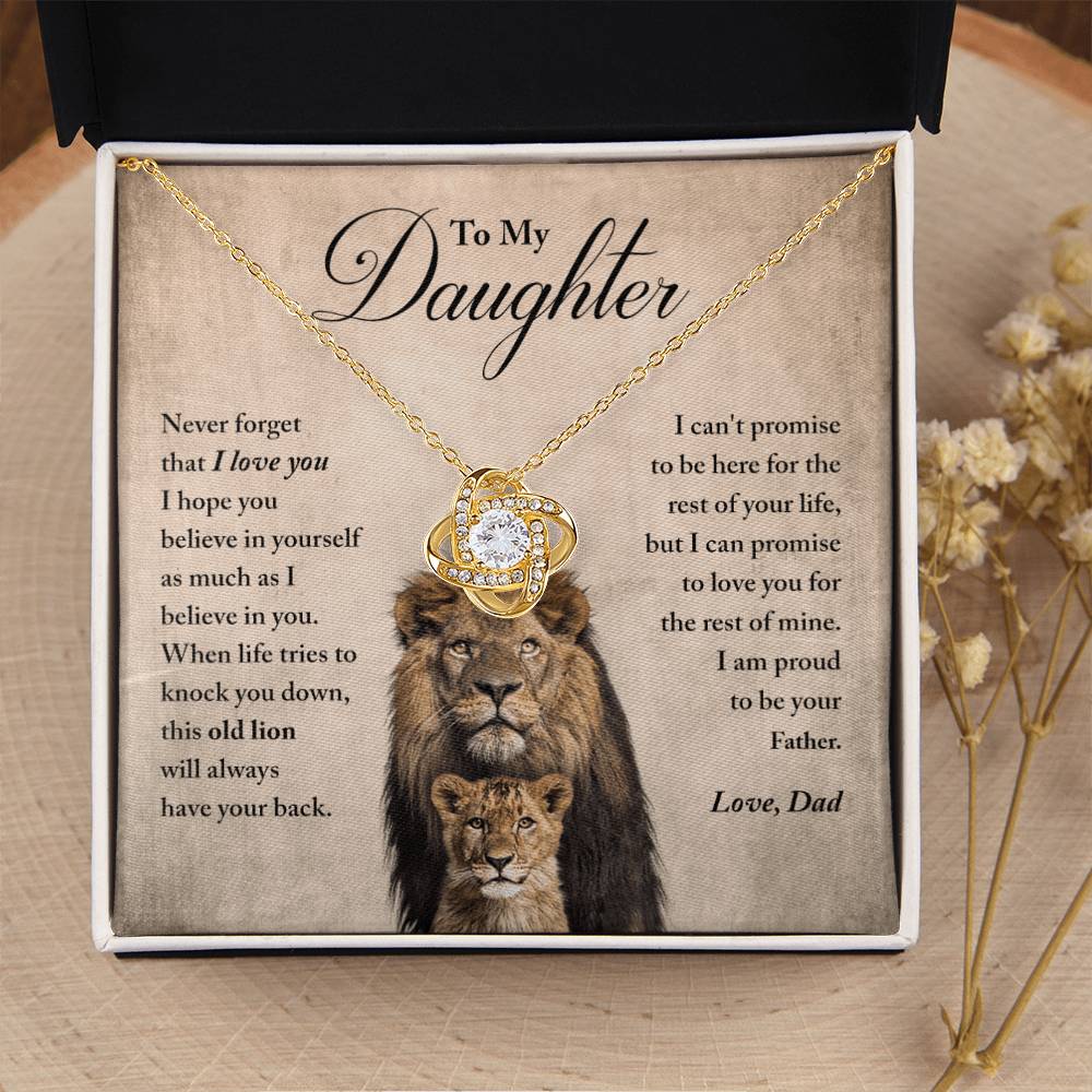 Daughter - Believe In Yourself - Ne Love Knot Necklace