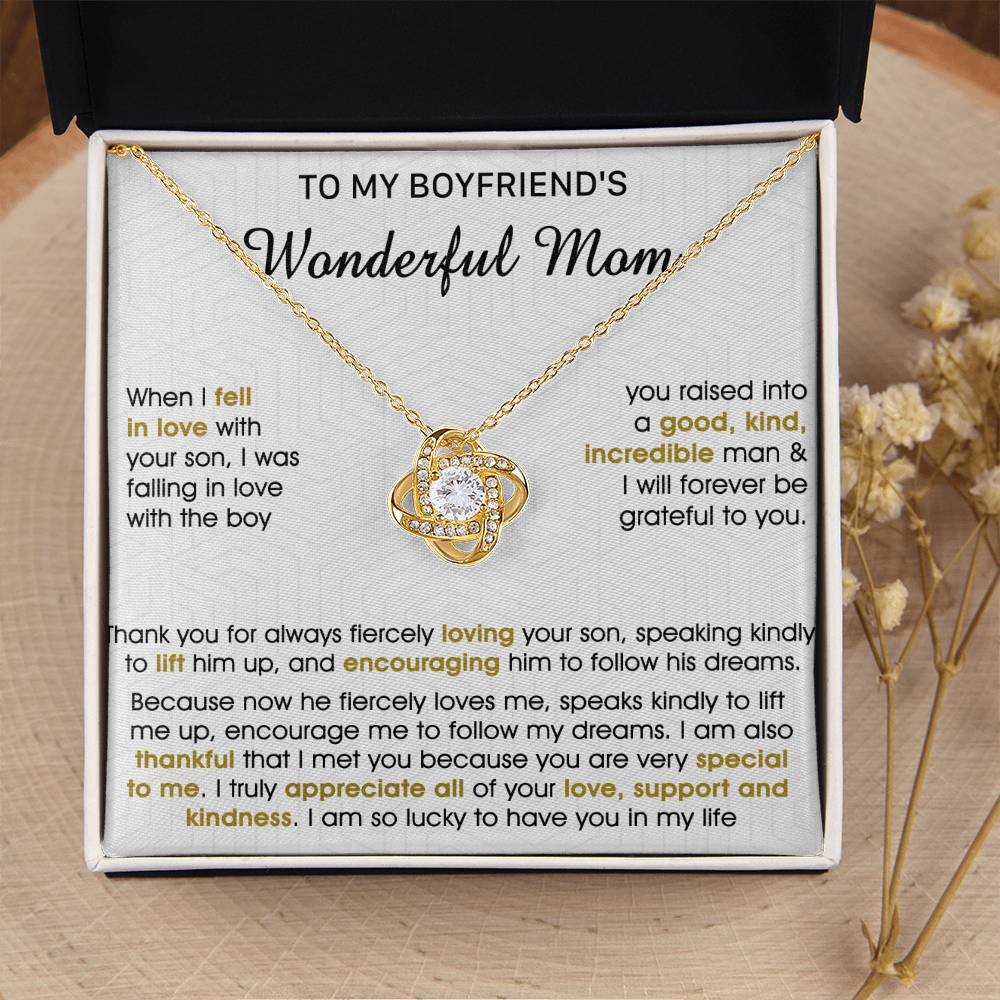 Gift For Boyfriend's Mom - Speak Kindly - Love Knot Love Knot Necklace