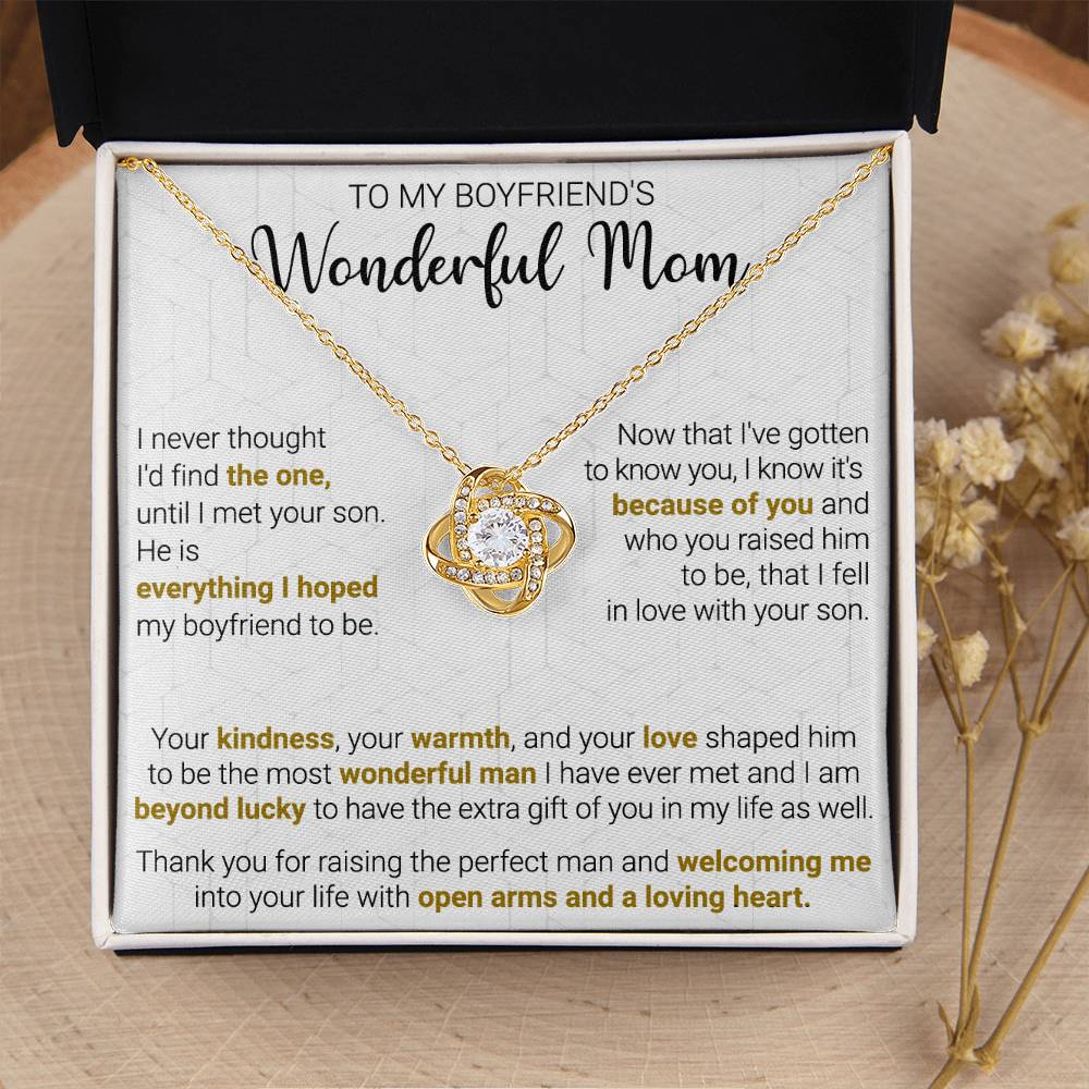 Gift For Boyfriend's Mom - Everything I Hope - Love Knot Love Knot Necklace