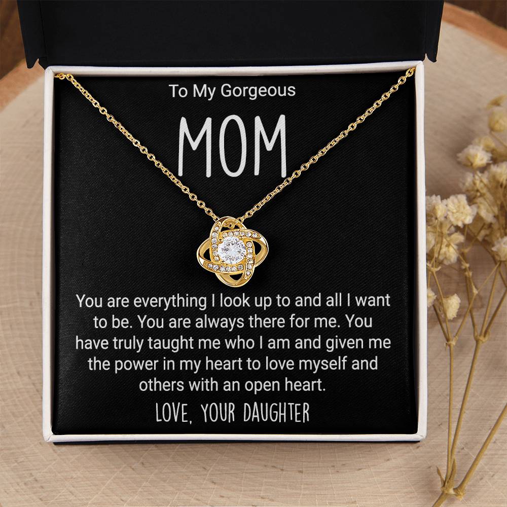 Gift For Mom From Daugter - Love Knot Necklace Love Knot Necklace