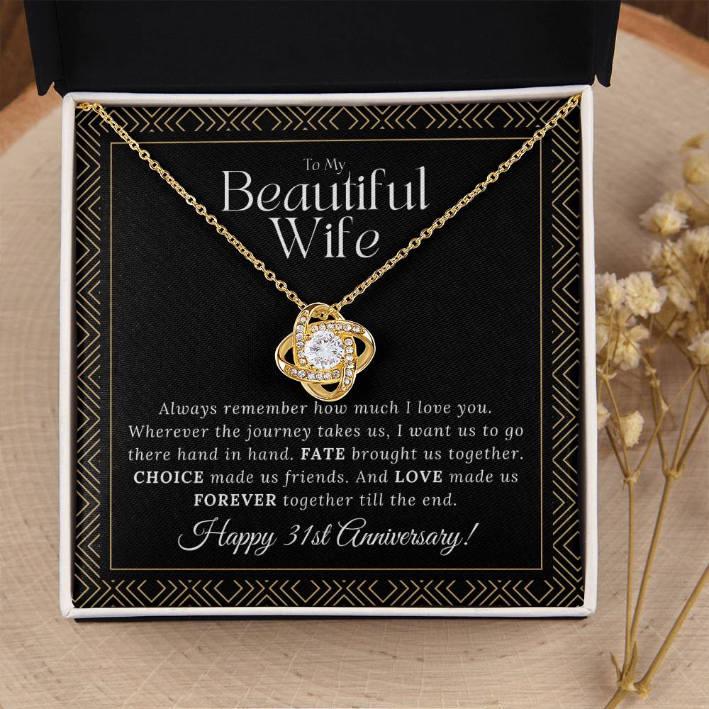31 Year Anniversary Gift For Wife 31 Year Anniversary Gifts 31 Year Wedding Anniversary Gift Ideas 31St Wedding Anniversary Gift F Love Knot Necklace