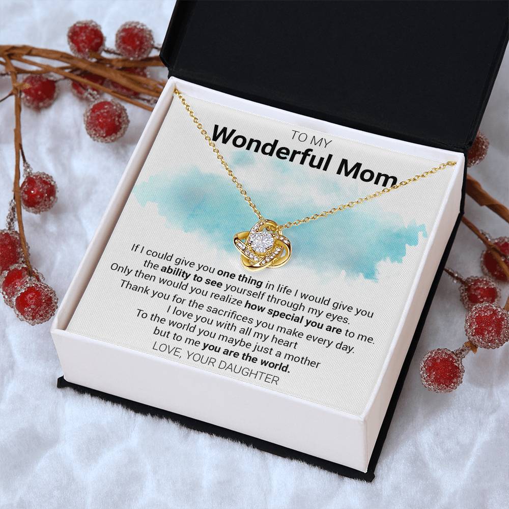Gift For Mom - All My Heart - Love Knot Love Knot Necklace
