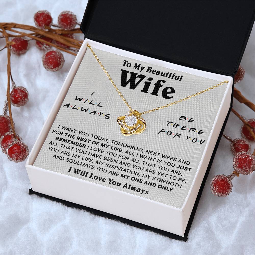 Gift For Wife Lux Be There The Rest Love Knot Necklace Love Knot Necklace