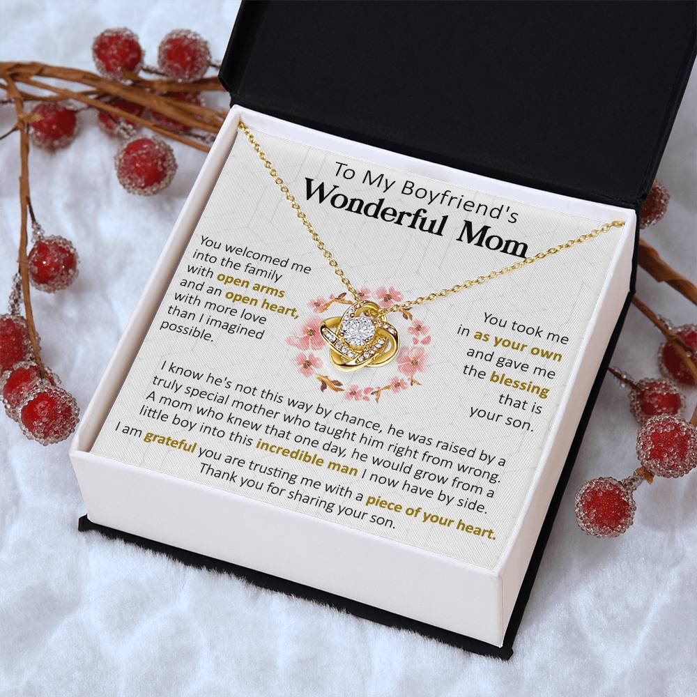 Gift For Boyfriend's Mom Welcomed By Chance Love Knot Necklace Love Knot Necklace