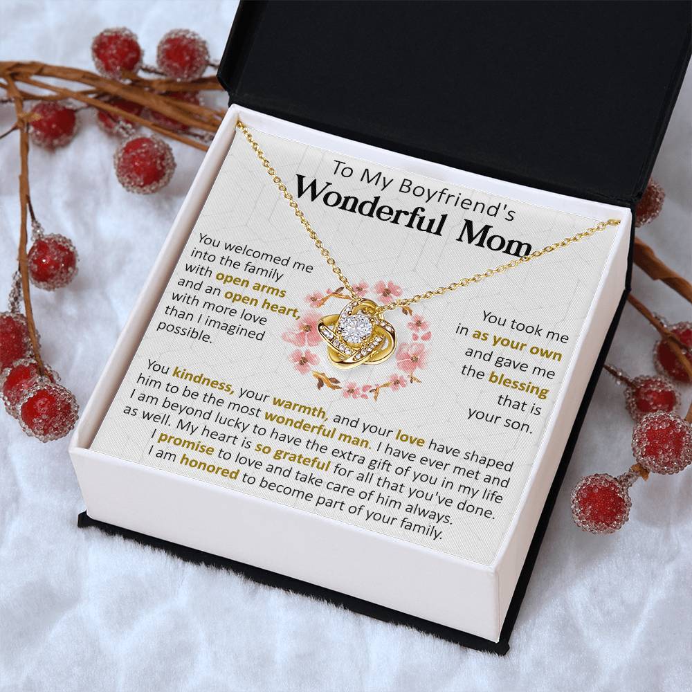 Gift For Boyfriend's Mom Welcomed Kindness Warmth Love Knot Necklace Love Knot Necklace