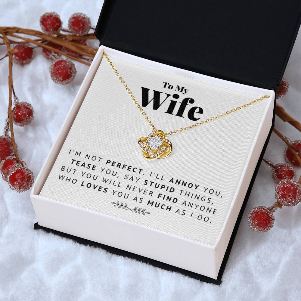 To My Wife - I Lo Love Knot Necklace