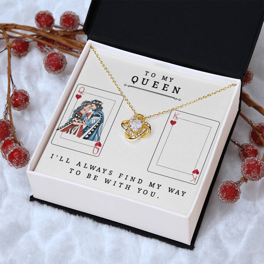 I'll Always Find My Way To Be With  Love Knot Necklace