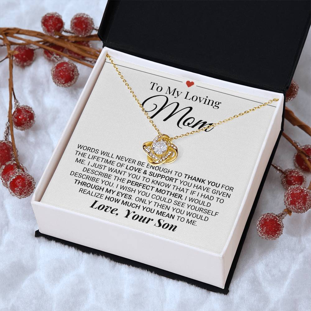 Heartfelt Mother's Day Gift For Mom Love Knot Necklace 10