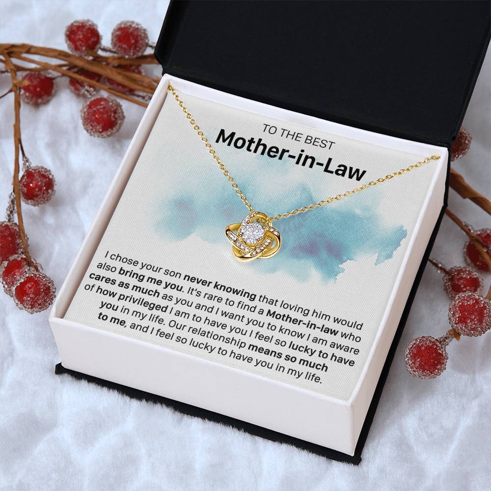 Gift For Mother-In-Law Never Knowing Rare To Find Love Knot Necklace Love Knot Necklace