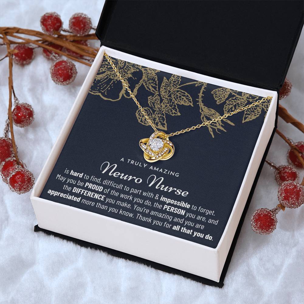 Gift For Neuro Nurse Neuro Nurse Gift Neuro Nurse Appreciation Gift Love Knot Necklace
