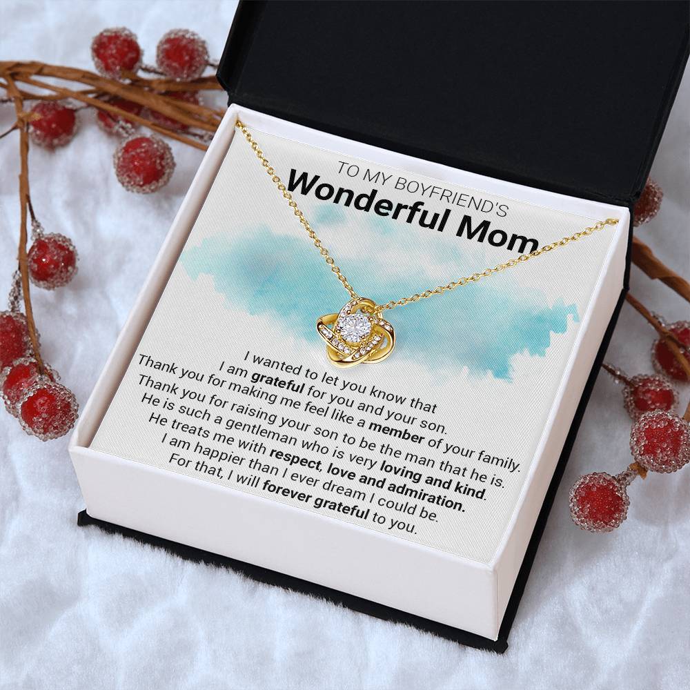 Gift For Boyfriend's Mom Member For That Love Knot Necklace Love Knot Necklace