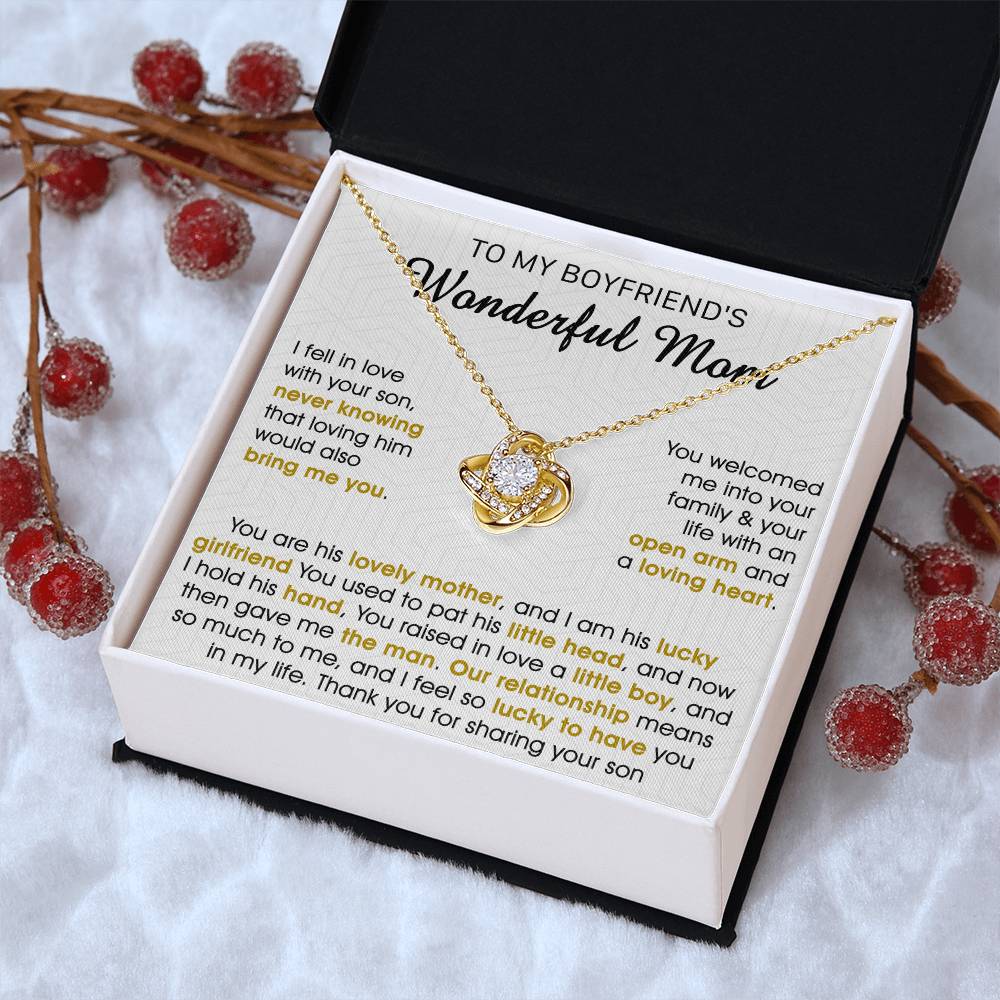 Gift For Boyfriend's Mom Bring Welcomed Lovely Mother Love Knot Necklace Love Knot Necklace