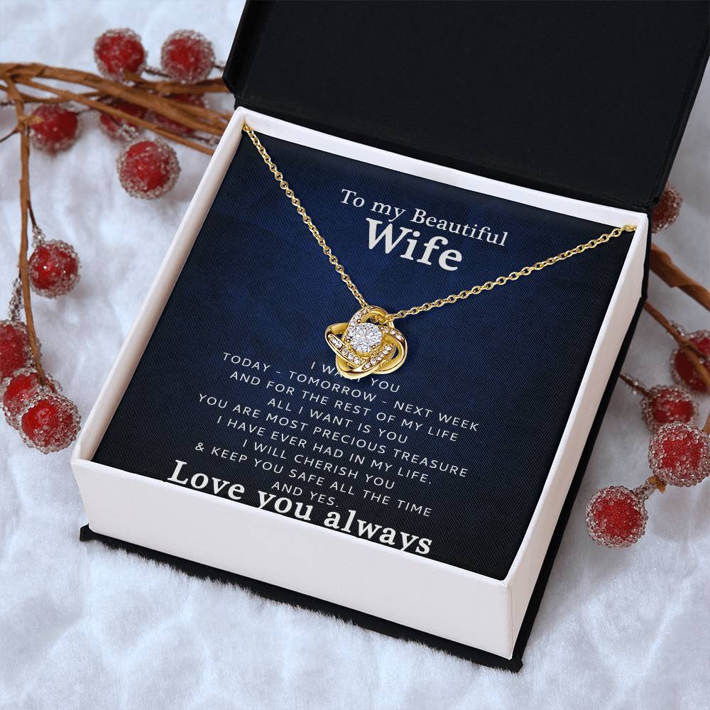 Love You  Love Knot Necklace